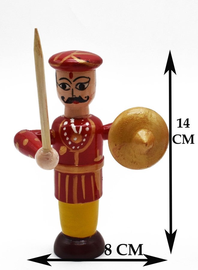 justhandmade Just Handmade Wooden Soldier | Kondapalli Toys | Etikopakka Toys | Home Decor Showpiece (JHMSOLSGREEN) - Image 4